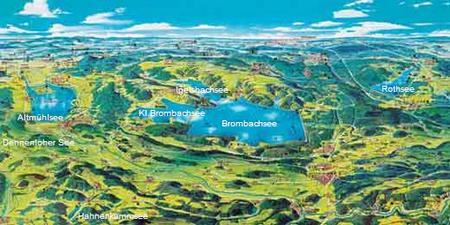Panoramakarte Fränkisches Seenland