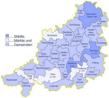 Landkreiskarte Mühldorf 